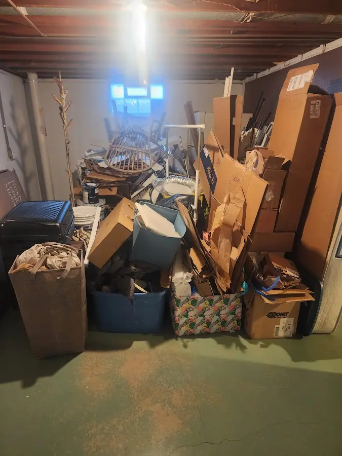 Roll-off dumpster container at job site for 8 Yard Dumpster Rental in Milbank